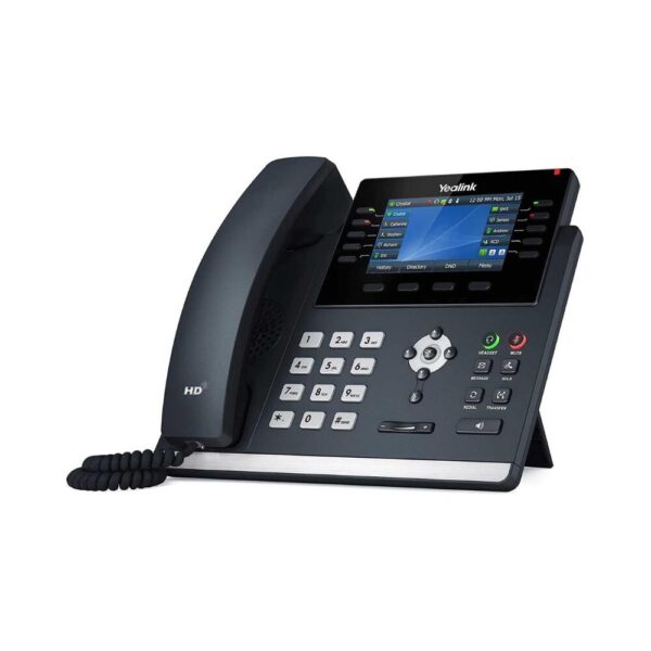 Yealink T46U IP Phone 16 VoIP Accounts, 4.3" Color Display, Dual USB 2.0, Dual Gigabit Ethernet, PoE Support – Power Adapter Not Included (SIP-T46U)