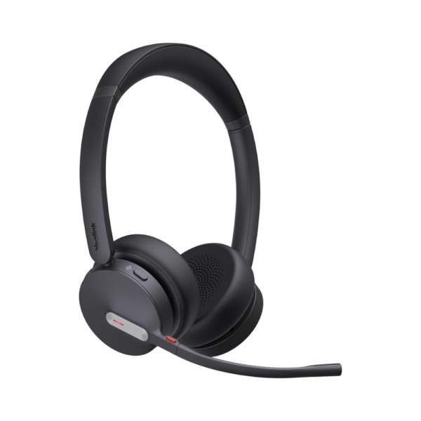 Yealink BH70 UC (No Dongle) Wireless Bluetooth Headset with Microphone for Work – 35h Talk Time, 3-Mic Noise Cancellation, Bluetooth 5.3, Lightweight 147g Headphones for Open Office