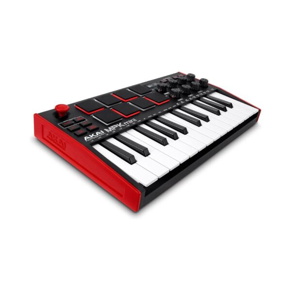 Akai Professional MPK Mini MK3 – 25-Key USB MIDI Keyboard Controller with 8 Backlit Drum Pads, 8 Knobs, Arpeggiator, MPC Beats Software & Native Instruments NKS Integration