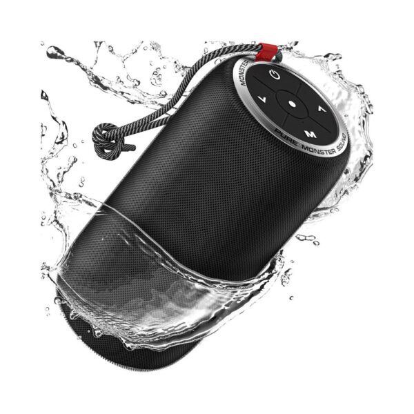 Monster S310 Portable Bluetooth Speaker 30W Stereo Sound, TWS Pairing, Bluetooth 5.2, IPX6 Waterproof, Built-in Mic & 24H Playtime – Outdoor & Family Use
