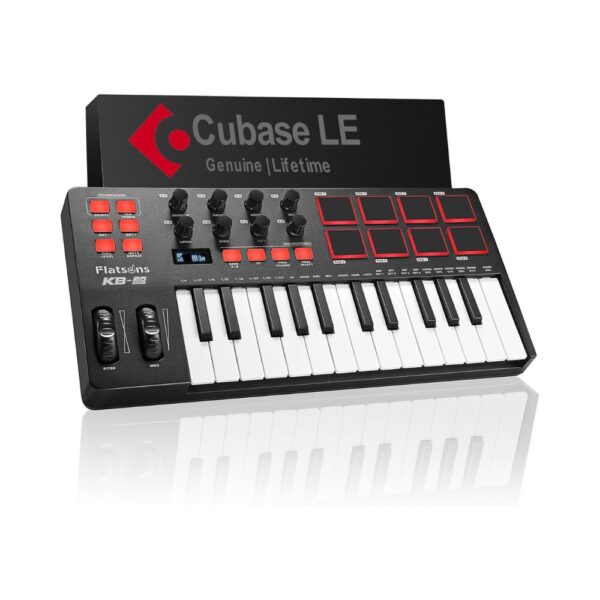 Donner STARRYPAD MIDI Pad Beat Maker Professional Drum Machine with 16 RGB Pads, Assignable Faders & Knobs, MIDI In/Out, Cubase LE & 40 Music Courses